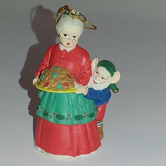 VINTAGE NOMA Santa's Workshop Mrs. Claus Ornament with Box Cold Cast Porcelain - Picture 14 of 14